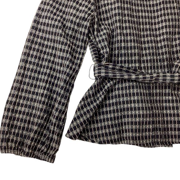 ACE & JIG x Barneys Size M Brooke Jacket Opera Textile Open Front Kimono Plaid - Picture 12 of 16